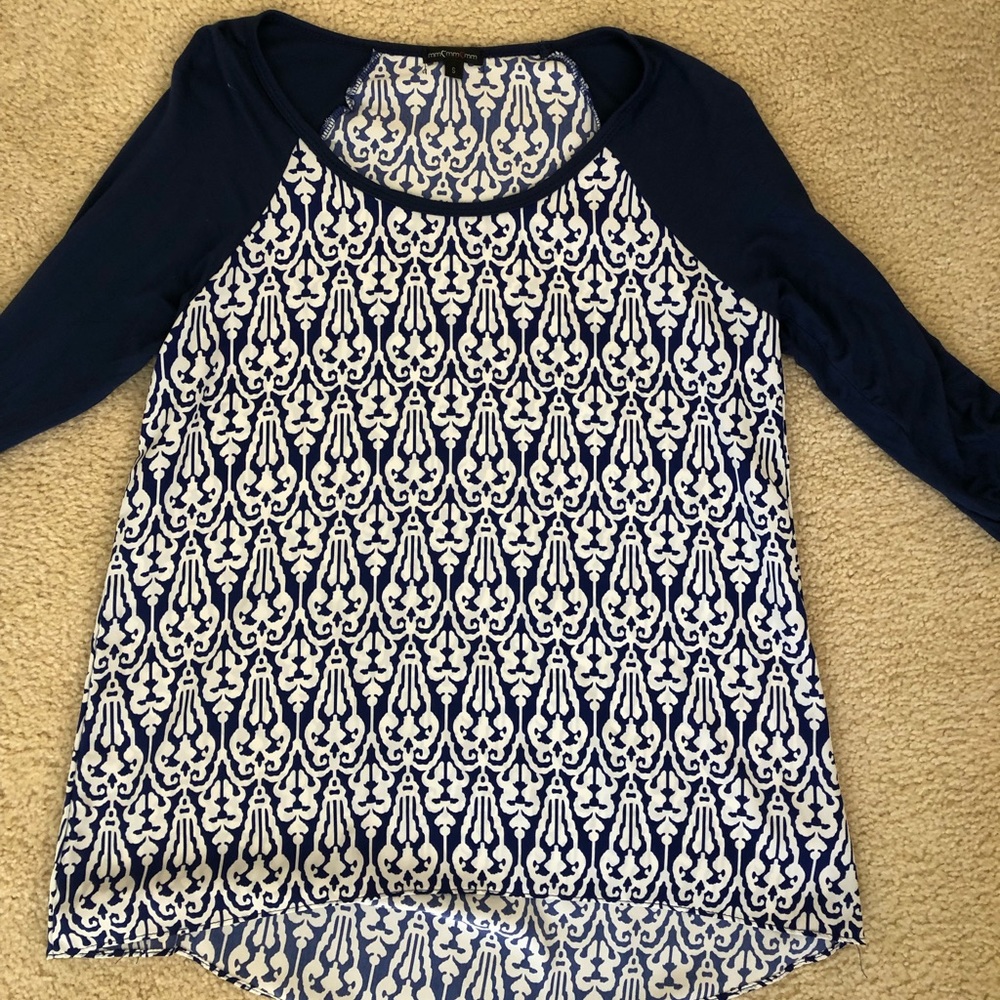 Printed quarter length top
